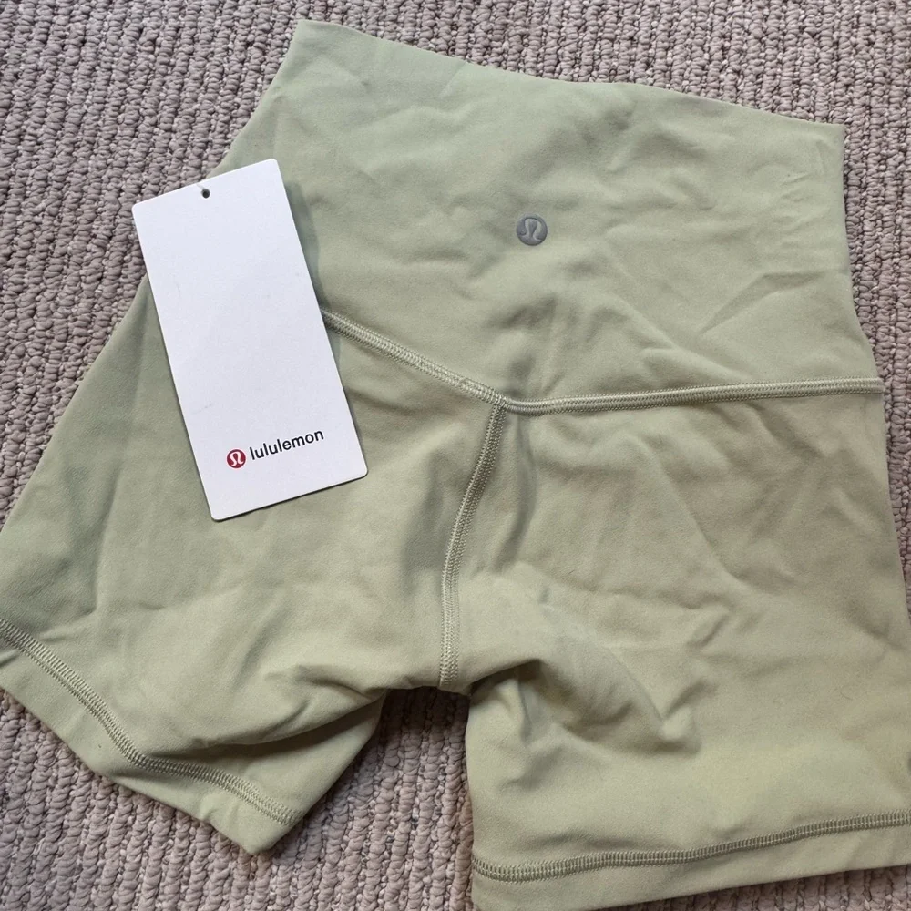 Lululemon light green shorts. new with tags. size 2